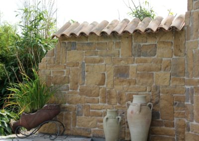 Mönch Nonnen Ziegel - Toscana - Rustico - Gartenmauer