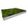 Moosbilld Polstermoos Waldgrün - Alurahmen Eckig 40 x 120 cm-Alu Gebürstet